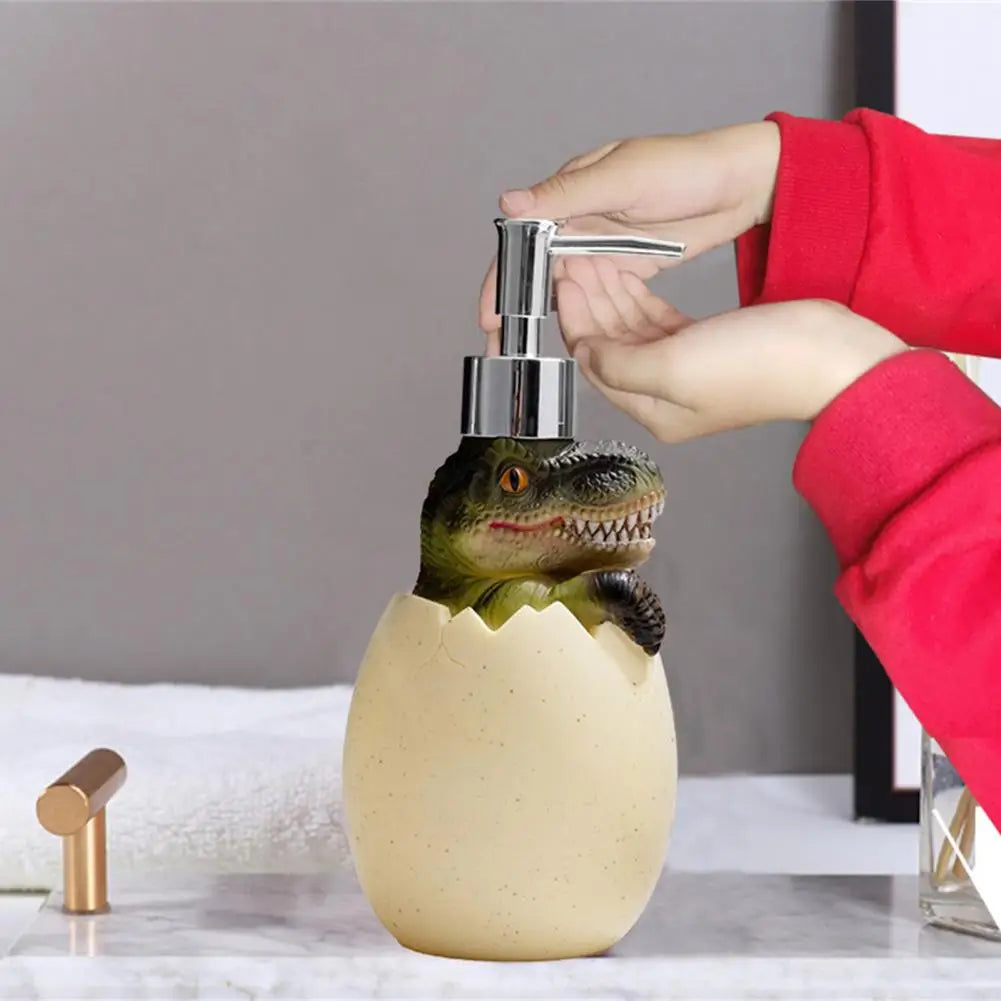 cute eco-friendly refillable dinosaur soap dispenser - vue 3 sur 8