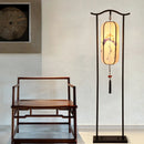 Chinese floor lamp for living room sofa, creative red palace style decorative vertical lamp for bedroom or study, antique floor lamp