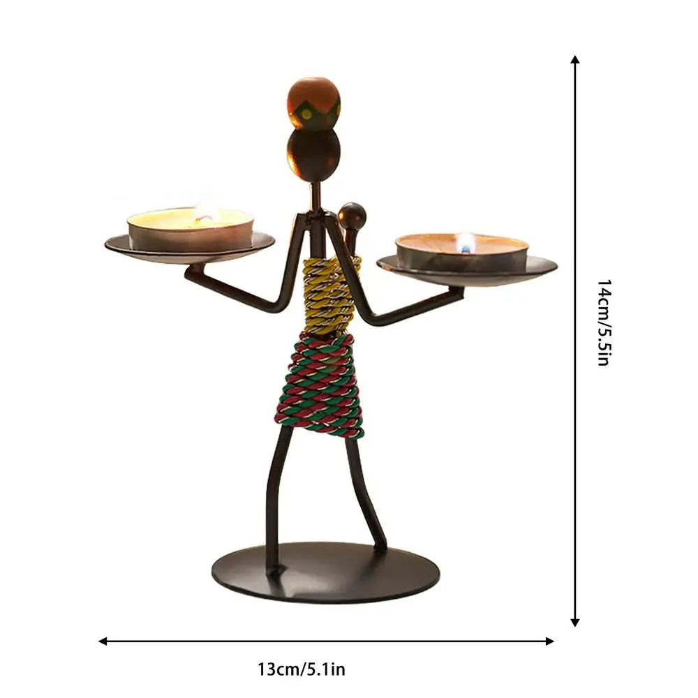 Creative iron candle holder for wedding and Christmas decoration - vue 14 sur 22