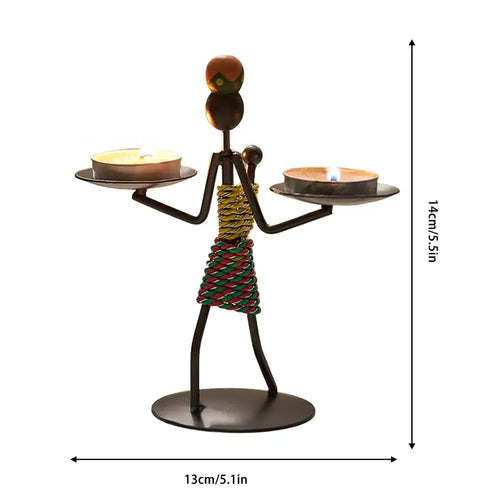 Creative iron candle holder for wedding and Christmas decoration - vue 15 sur 22