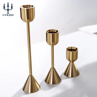 Metal candle holders for weddings, romantic decoration and parties