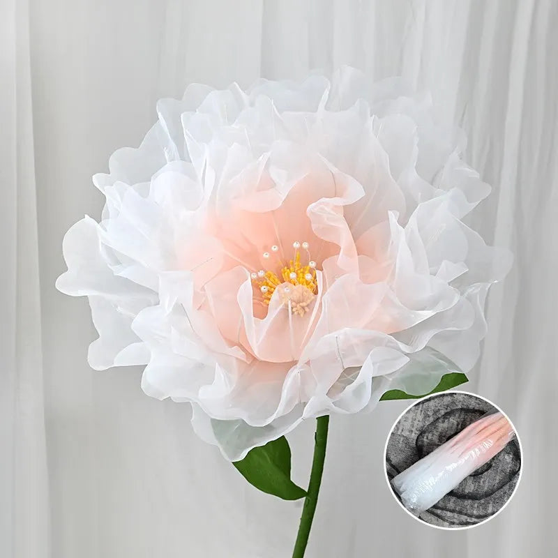 Artificial silk poppy pink realistic festive decoration flower - vue 7 sur 12
