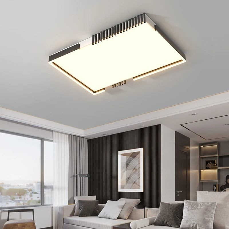 Modern nordic recessed rectangular LED ceiling light