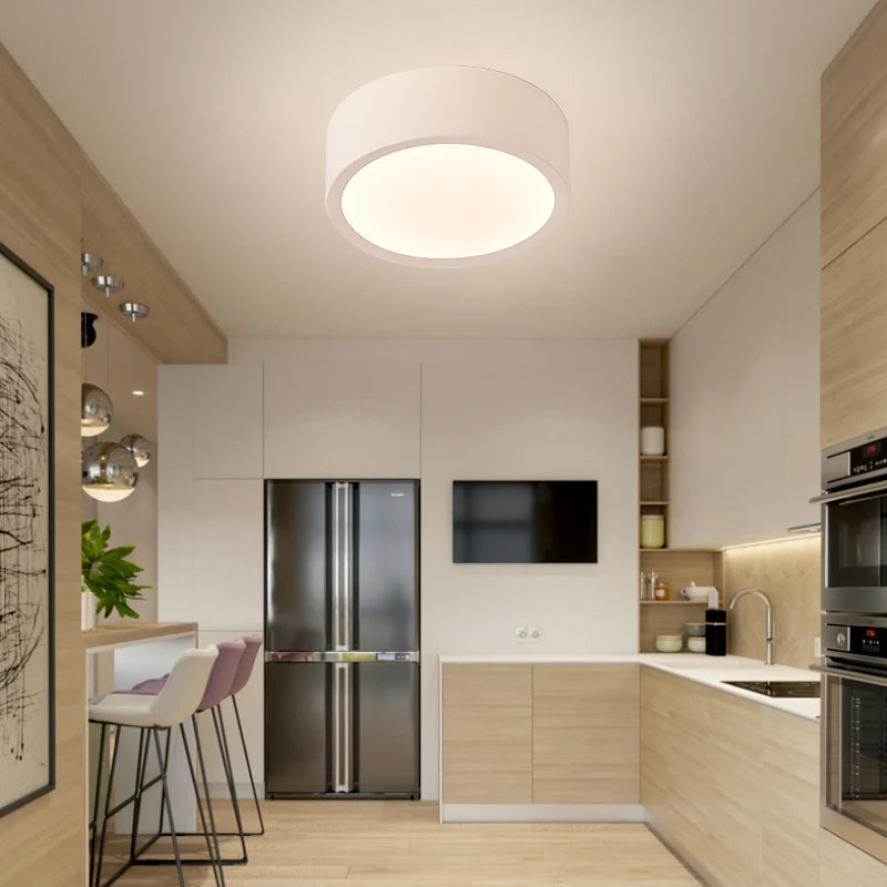 Minimalist multicolour LED ceiling light decorative indoor round or square