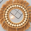 hand woven decorative round wall mirrors for home