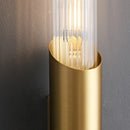 Minimalist brass and copper wall lamp with bulb included