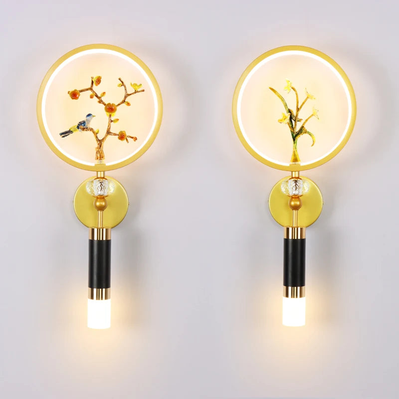 Luxury LED crystal wall light for indoor lighting