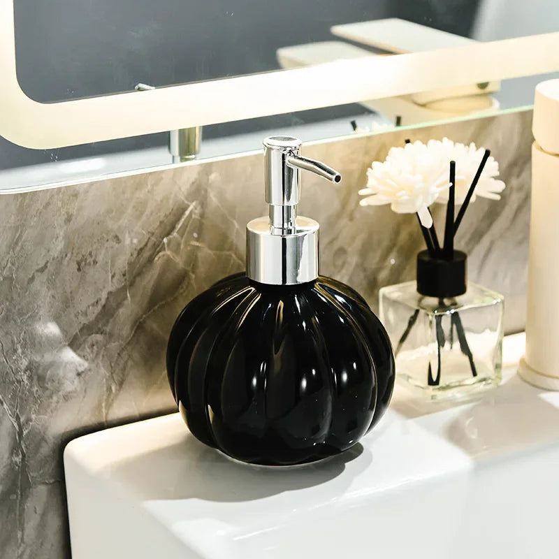 ceramic lotion dispenser for shower gel and shampoo