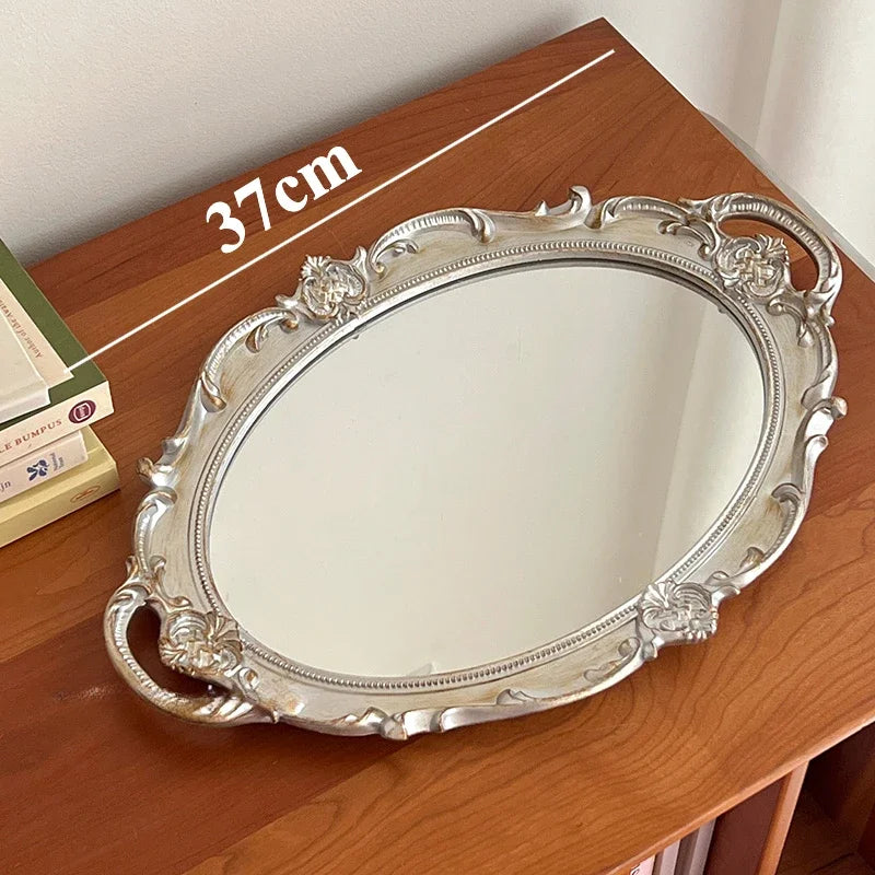 Vintage decorative glass mirrors for jewellery and aromatherapy