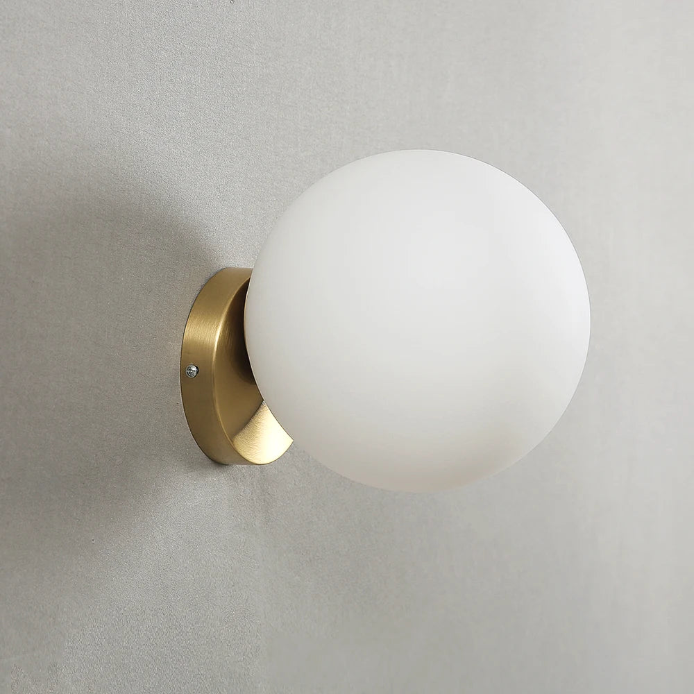 Nordic luxury LED misaligned ball wall lamp modern metal minimalist bedside wall light