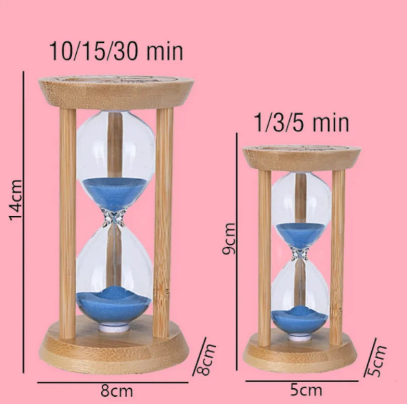 luminous wooden hourglass for creative timer and decoration