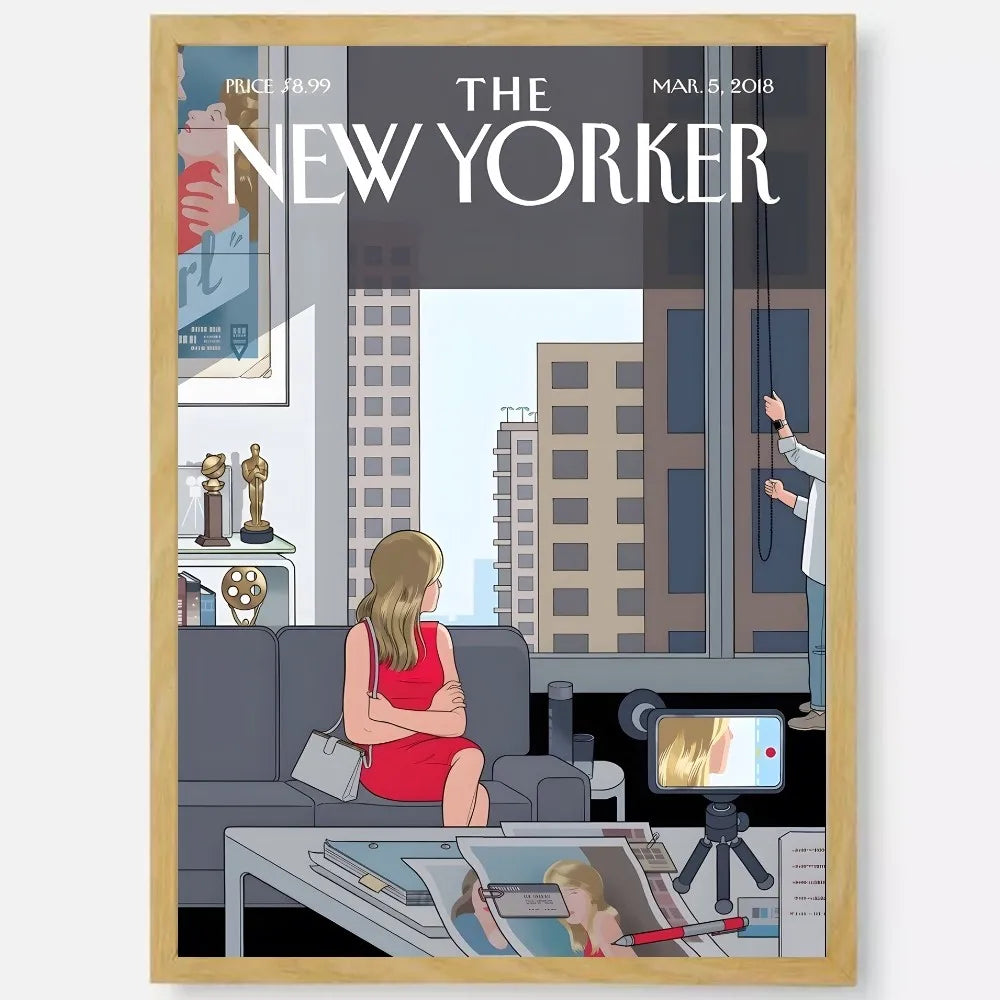 New Yorker poster waterproof wall art aesthetic sticker