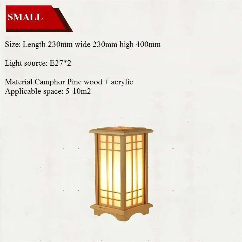 Japanese solid wood floor lamp for bright interiors