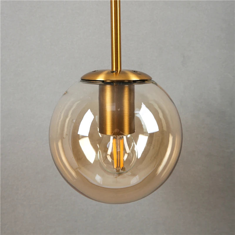 Vintage postmodern nordic glass ball LED wall light - vue 4 sur 15