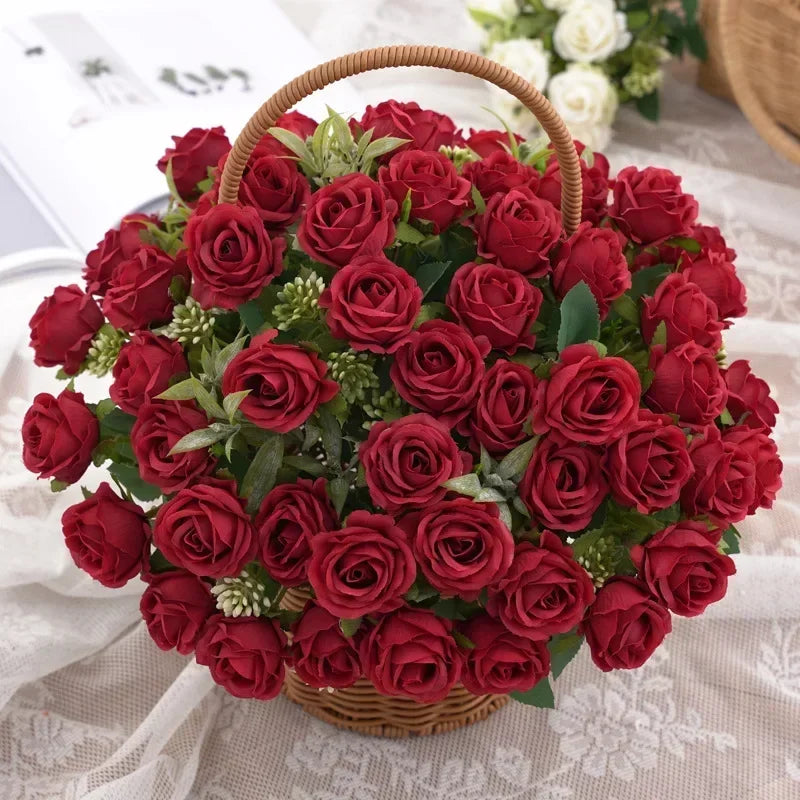 Artificial rose bouquet for weddings and decoration - vue 3 sur 12