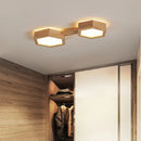 Modern wood LED ceiling light