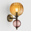 Glass bubble LED wall light
