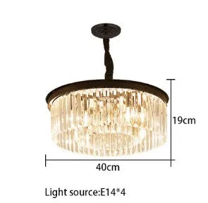 Elegant design crystal pendant chandelier for indoor lighting - vue 21 sur 22