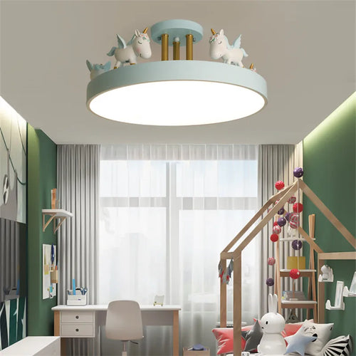 Unicorn ceiling light children's lamp resin decorative lighting - vue 4 sur 9