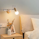 Modern retractable wall light for reading and study