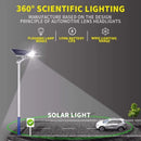 Waterproof solar wall light for powerful outdoor garden lighting