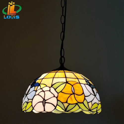 Rustic butterfly and flower chandelier tiffany style for restaurant