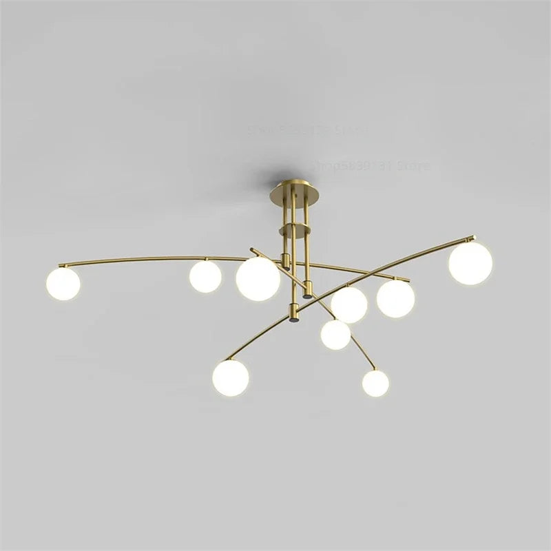 Modern LED glass chandelier Youlaike for living room and kitchen