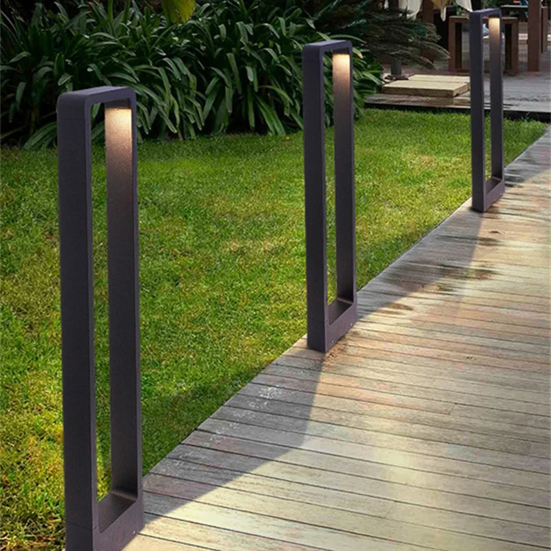 LED 10W outdoor arc lawn light IP65 waterproof aluminium Chinese-style garden lamp