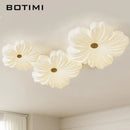 Modern floral surface-mounted ceiling light white