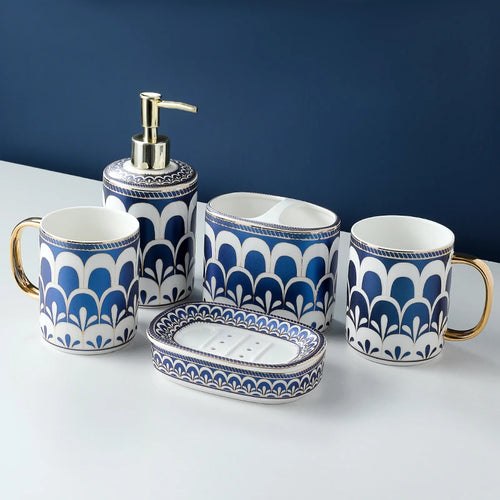 stylish and practical ceramic bathroom accessory set - vue 14 sur 17