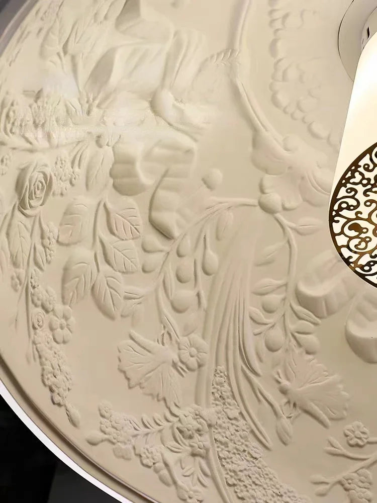 Replica skygarden chandelier in resin with romantic relief art - vue 5 sur 11