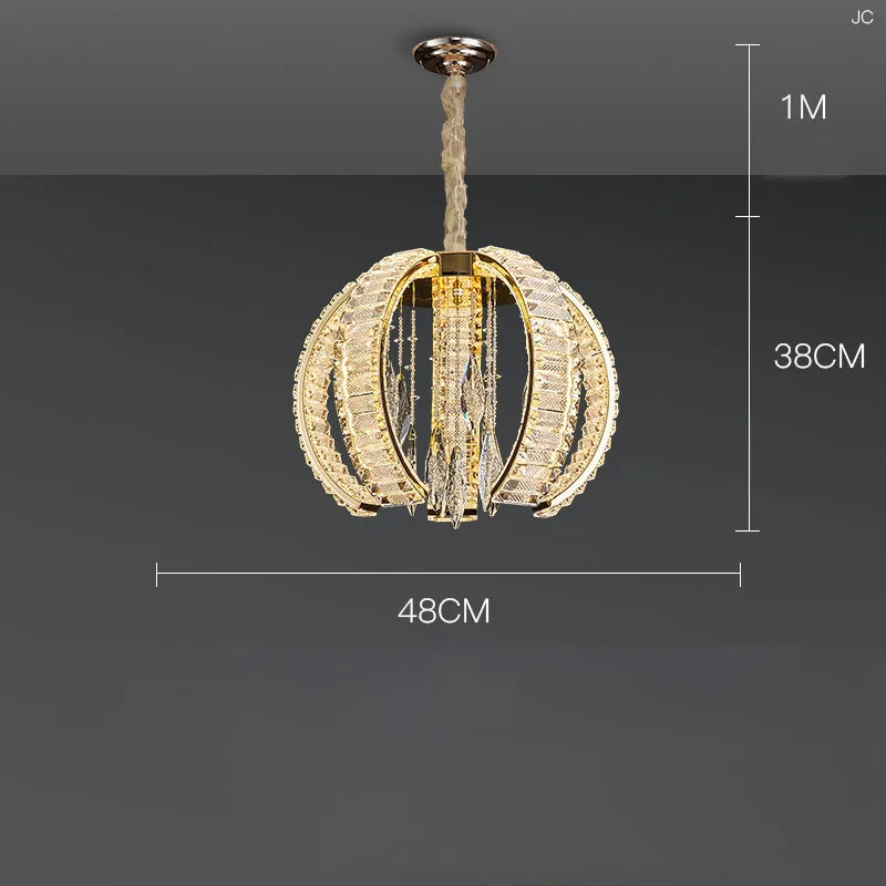 Custom luxury crystal chandelier for high-end villas - vue 9 sur 9