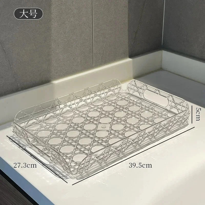 Luxury acrylic tray for storage and decoration