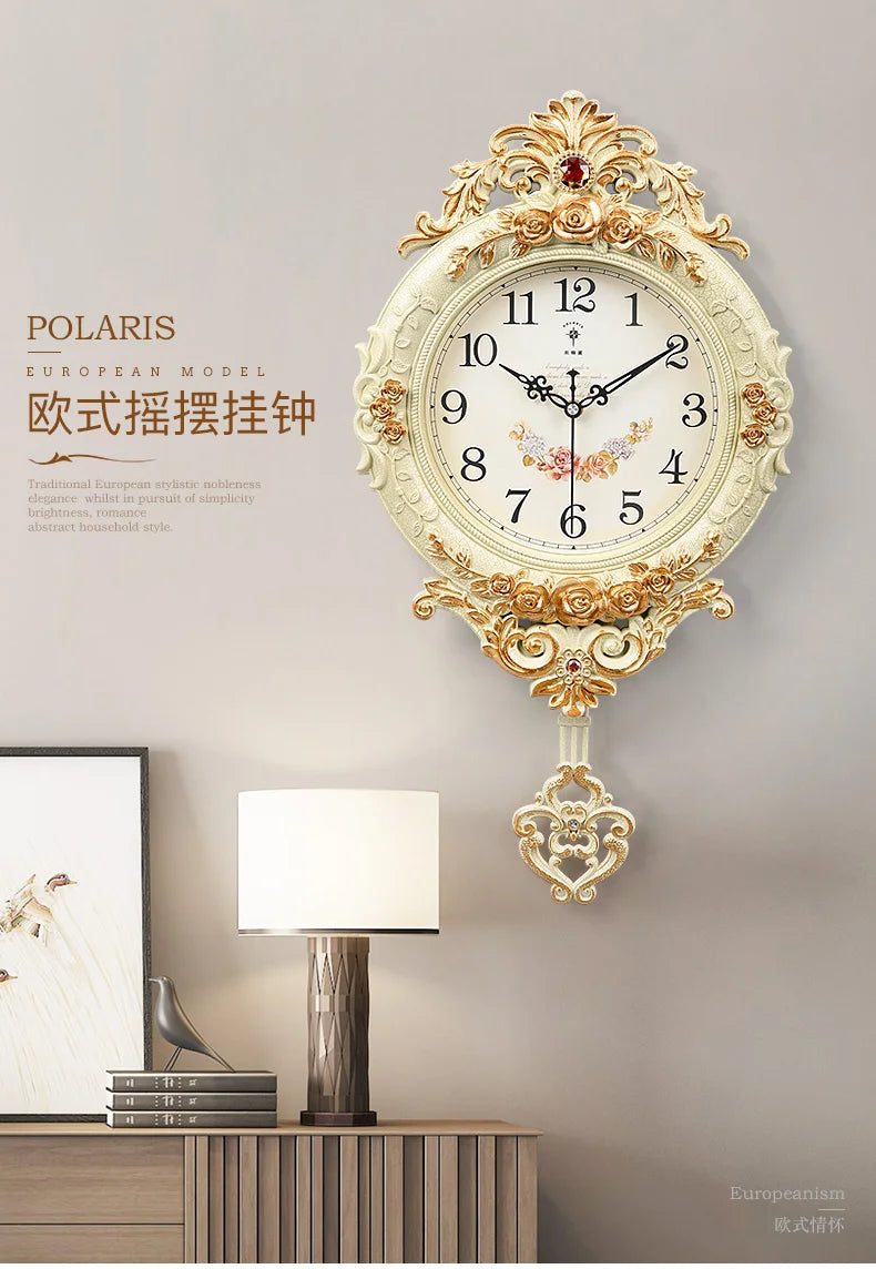 horloge murale de luxe silencieuse style moderne pour décoration intérieure - vue 6 sur 11