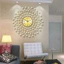 European design silent metal creative wall clock