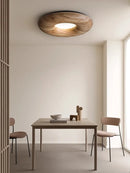 Modern retro wood LED ceiling light large chandelier