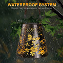 Solar hanging lantern with flower and butterfly projection for outdoor garden