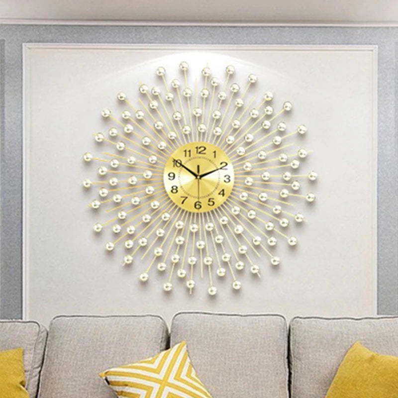 creative design silent metal wall clock