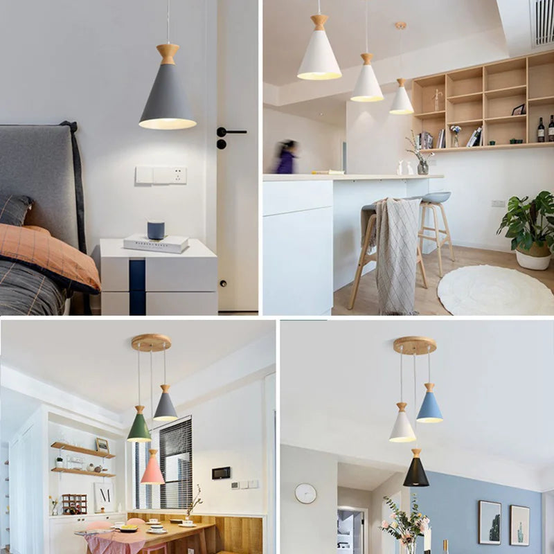 Modern minimalist horn pendant light for island lighting