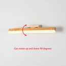 Nordic solid wood LED wall light for reading
