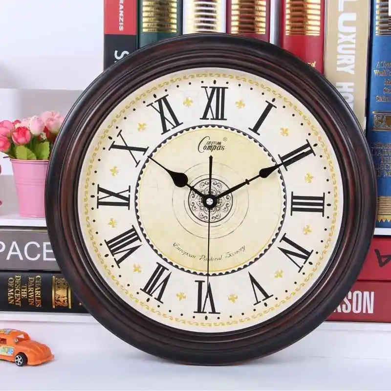 classic silent retro wall clock in abs quartz - vue 7 sur 7