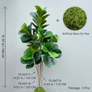 Artificial ficus branches with large banyan leaves for garden decoration