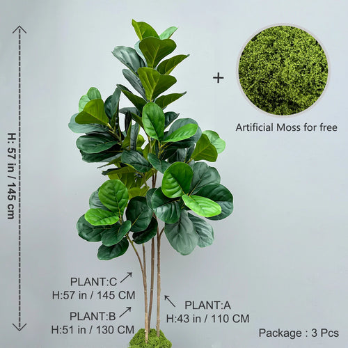 Artificial ficus branches with large banyan leaves for garden decoration - vue 22 sur 36