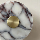 Art deco style wall light in stone and gold metal