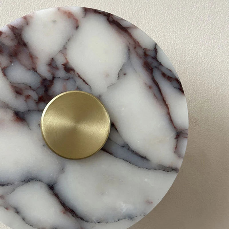 Art deco style wall light in stone and gold metal - vue 6 sur 8