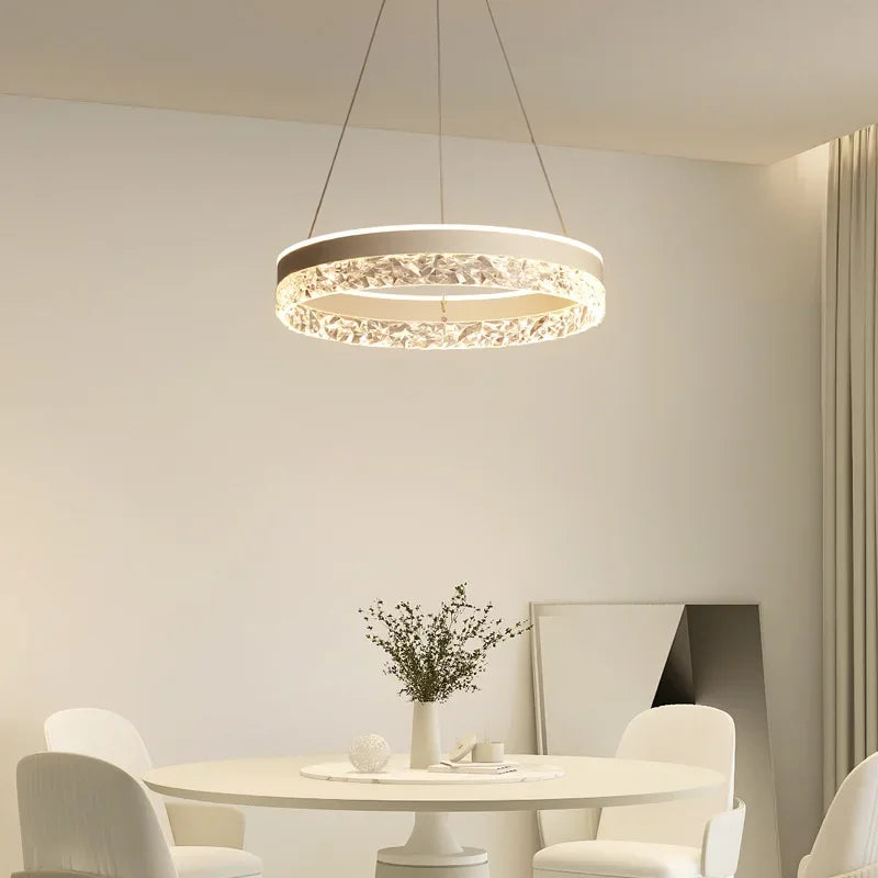 Modern crystal LED chandelier for interior decoration - vue 4 sur 14