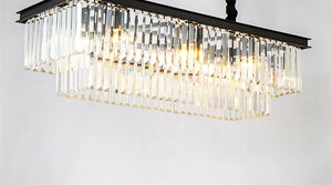 lustre moderne double couches en led pour décoration élégante
