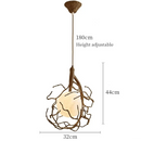 Retro decorative LED tree branch pendant chandelier