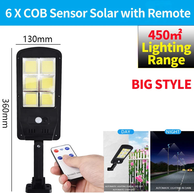 Smart solar lamp with motion sensor and remote control - vue 7 sur 7