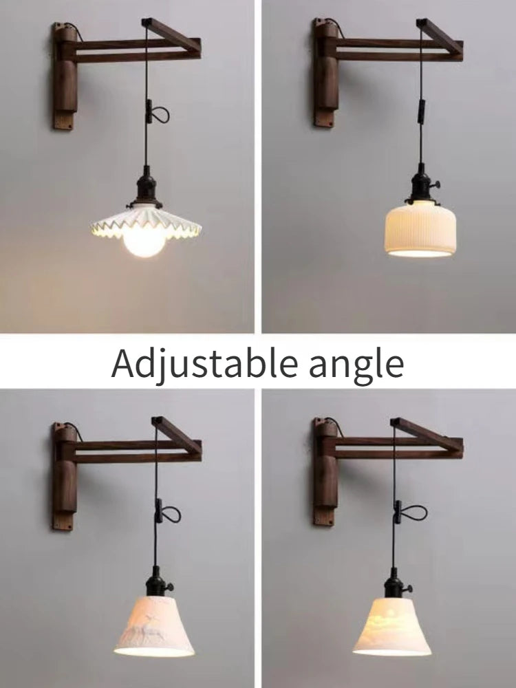 Elegant extendable copper wall light for multiple spaces